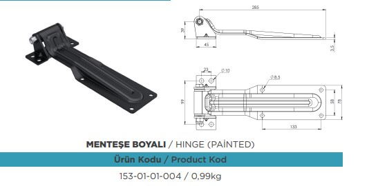 KAPALI KASA ARKA KAPAK MENTESE U AYAKLI SIYAH BOYALI